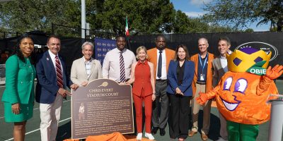 Visit the Chris Evert Court unveiled page