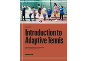 Level 1: Introduction to Adaptive Tennis, a program designed for individuals with cognitive impairments. Level 1: Introduction to Adaptive Tennis, a program designed for individuals with cognitive impairments.