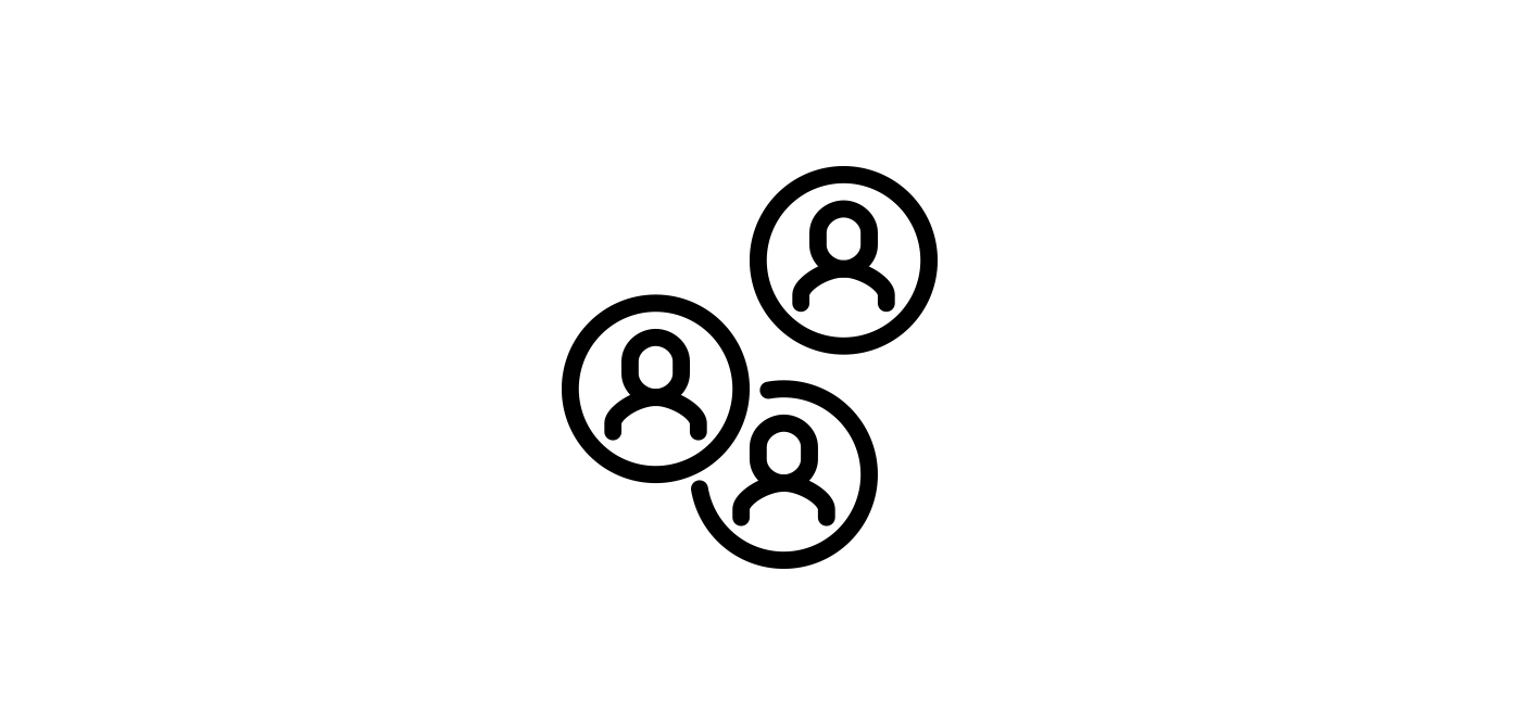 Icon of 3 people in bubbles
