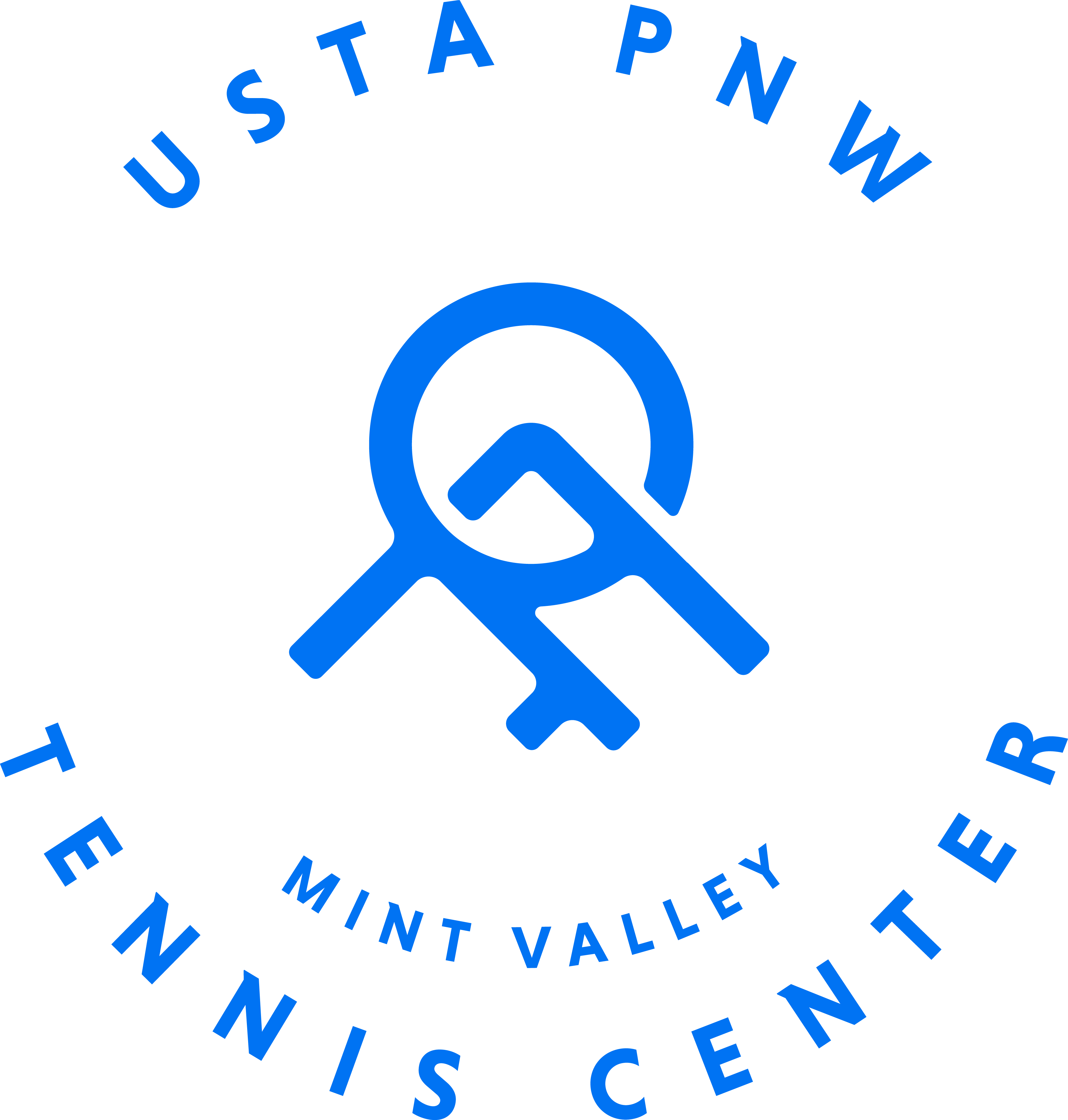 Mint Valley Tennis Center logo blue