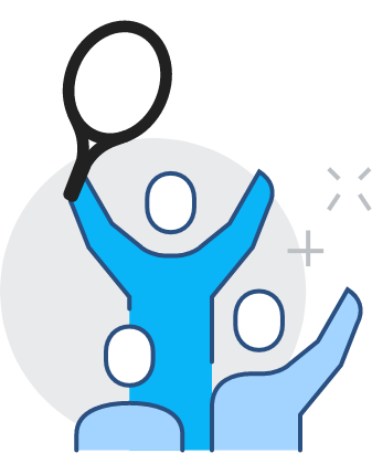 Icon of tennis players