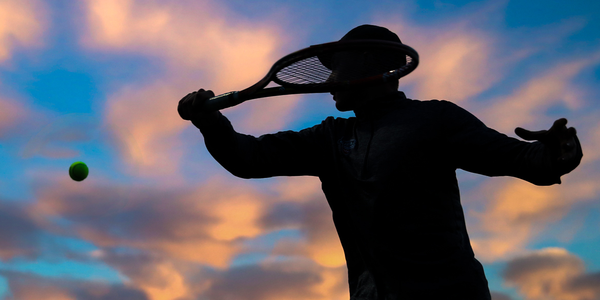 Tennis player silhouette