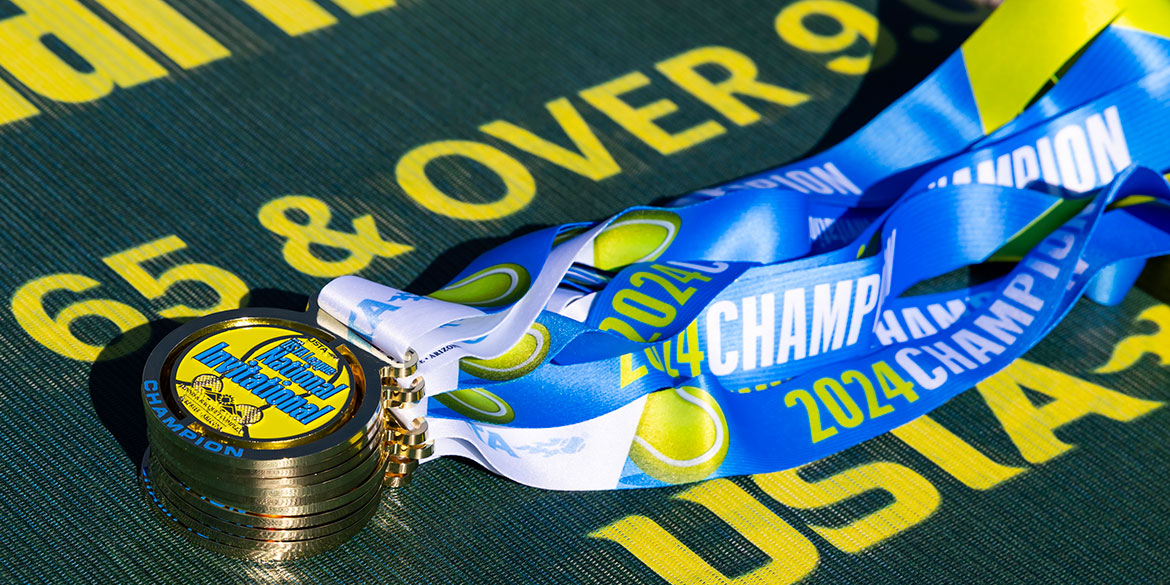 USTA 65 League National Invitational medals.