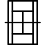 Black icon of a tennis court.
