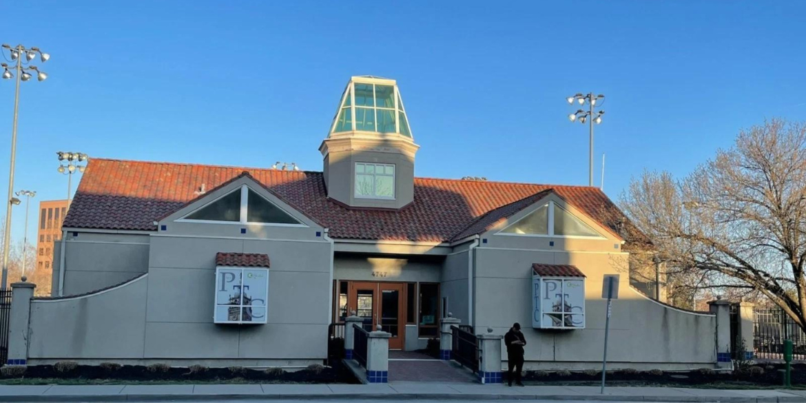 The clubhouse at KC's Plaza Tennis Center