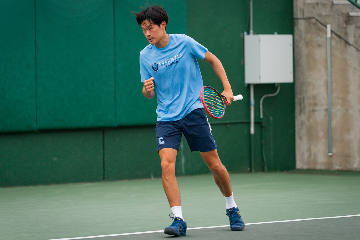 Columbia's Michael Zheng is the reigning NCAA Division I men's singles champion. Photo courtesy of Columbia Athletics.