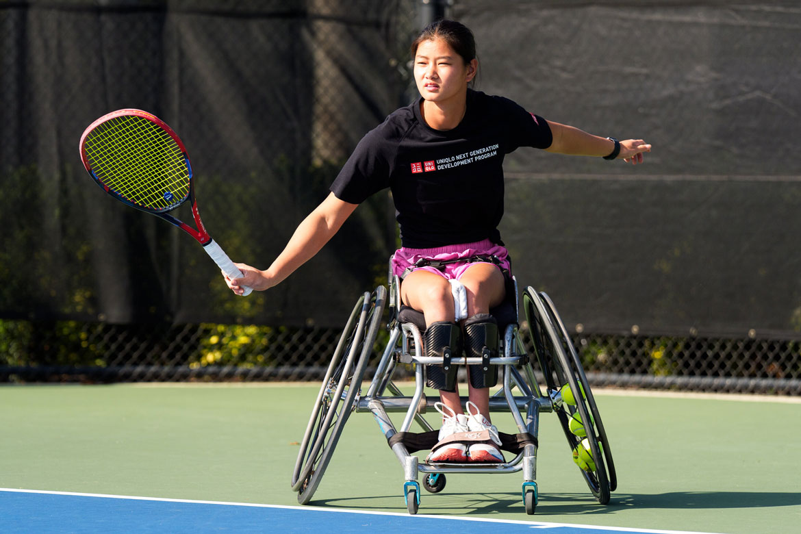 Wheelchair tennis at the USTA National Campus. Photo by Conor Kvatek/USTA.