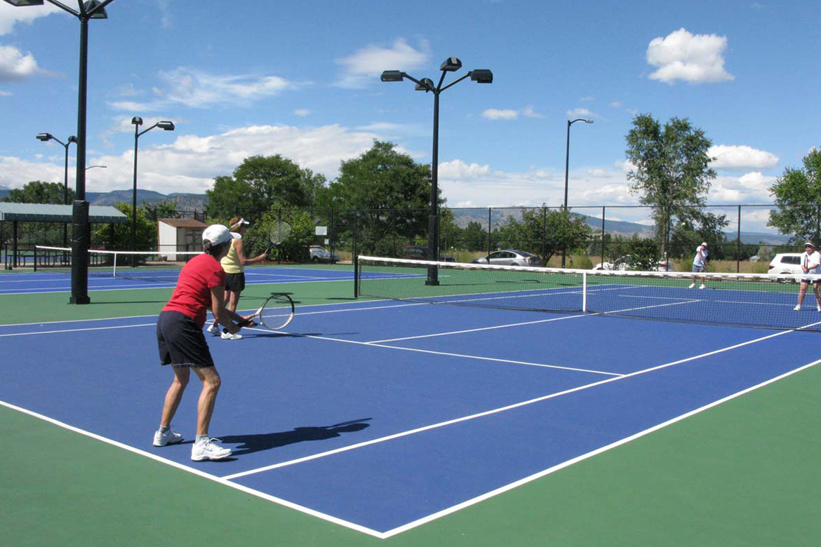 Tennis courts in Boulder, Colo.